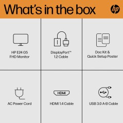 "HP E-Series E24 G5 Monitor (6N6E9AA) - Sleek, Professional, and High-Performance"